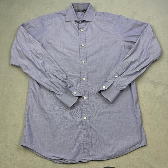 Ralph Lauren Other - Ralph Lauren Black Label Dress Shirt Mens 15 Blue Pinstripe Classic Made Italy
